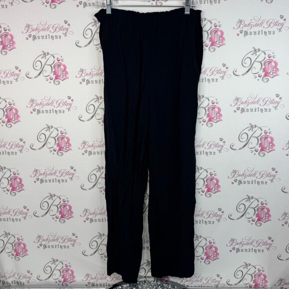 Elien figg pants smocked waist stretch Chic Black Women's Trousers - Picture 2 of 10